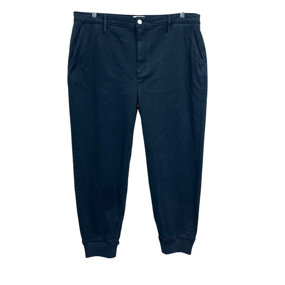 FRAME Men Relaxed Loose Jogger Pants Stretch Tapered Elastic Cuff Navy Sz 38*